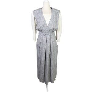 Vintage 80s R.J. Stevens light blue floral midi dress 6